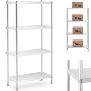 Regał metalowy magazynowy gastronomiczny do 200 kg 90 x 40 x 180 cm