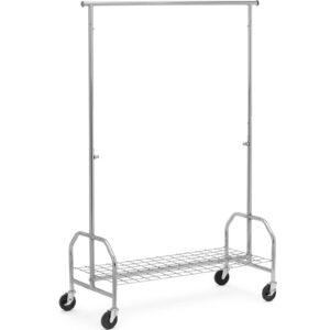 Wieszak na ubrania stojący na kółkach do garderoby 120 cm