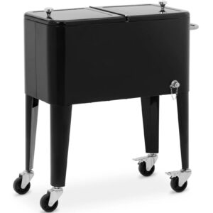 Wózek chłodniczy lodówka barek ogrodowy na lód napoje z otwieraczem 57 l