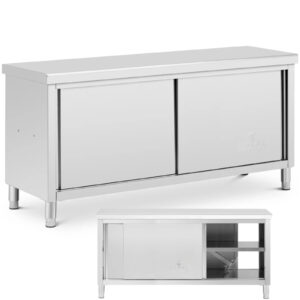 Stół blat roboczy centralny z szafką przelotową STAL 180 x 60 cm