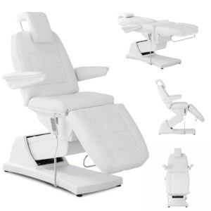 Fotel kosmetyczny do tatuażu masażu spa elektryczny BATTIPAGLIA - biały